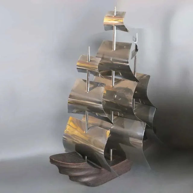 Wood Art Deco Ship, 1930s For Sale - Image 7 of 7