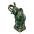 1970's Hollywood Regency Large Green Glaze Ceramic Elephant Symbolizing Good Fortune and Positive Energy For Sale