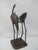 Bronze Crane Heron Egret Lovers Couple Statue Sculpture 15" For Sale - Image 9 of 9