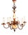 Porcelain Six-Arm Chandelier, Netherlands For Sale
