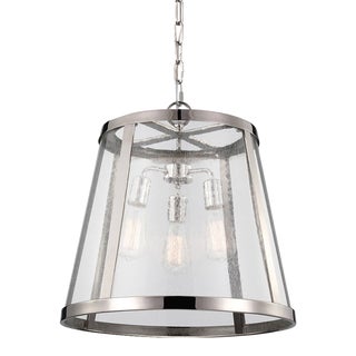 Sean Lavin By Visual Comfort Studio Harrow Large Pendant in Polished Nickel For Sale