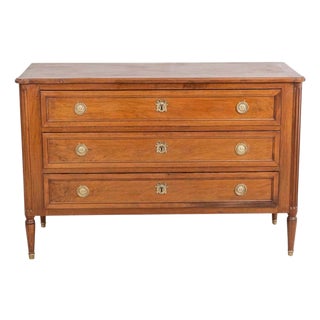 Louis XVI Style Chest Of Drawers In Walnut Circa 1880 For Sale