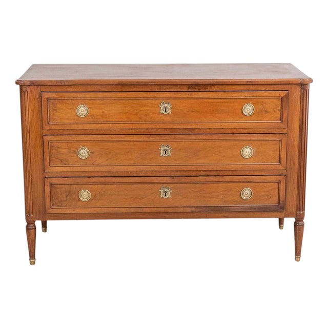 Louis XVI Style Chest Of Drawers In Walnut Circa 1880 For Sale