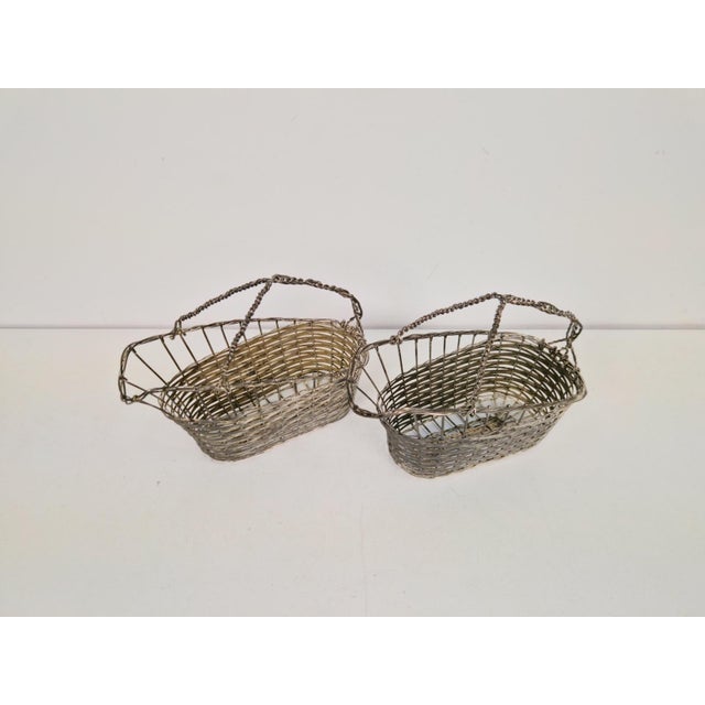 Silver Apair of Vintage French Silver Plate Wine Bottle Holder, 1920s, Set of 2 For Sale - Image 8 of 9