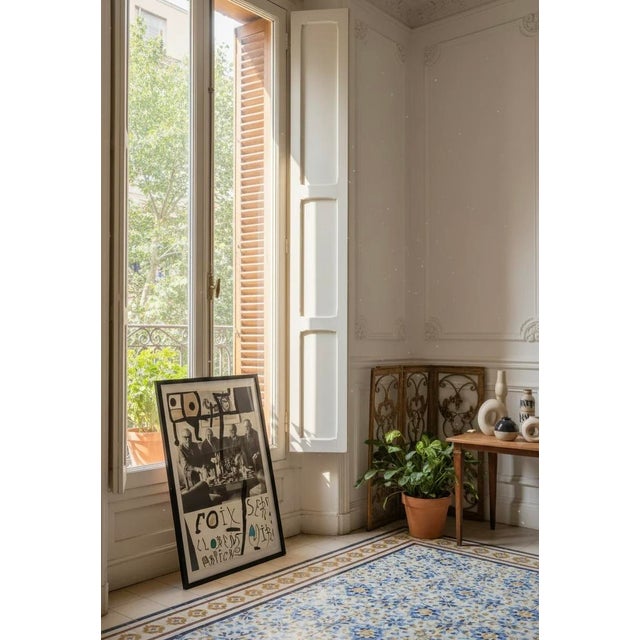 Original 1980 vintage exhibition poster for Joan Miró and Galería Artema, Barcelona, featuring a historic photograph by...