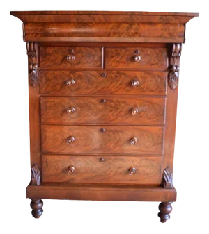 Antique Scottish Mahogany Chest of Drawers, 1860s