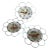 Hand Painted Birds on Porcelain Plates in Floral Pattern Wire Frame - Set of 3 For Sale