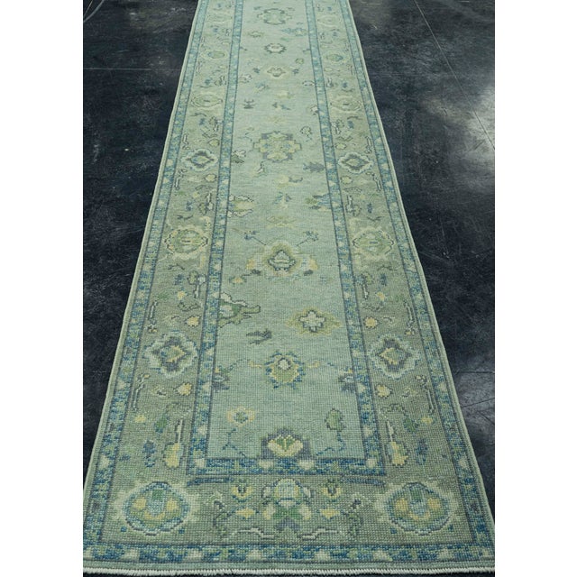 Early 21st Century Turkish Oushak Rug 2'10" x 14'8" #19189 For Sale - Image 5 of 8