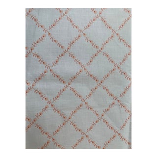 Hinson Cotton Chintz With a Trellis Design Fabric For Sale