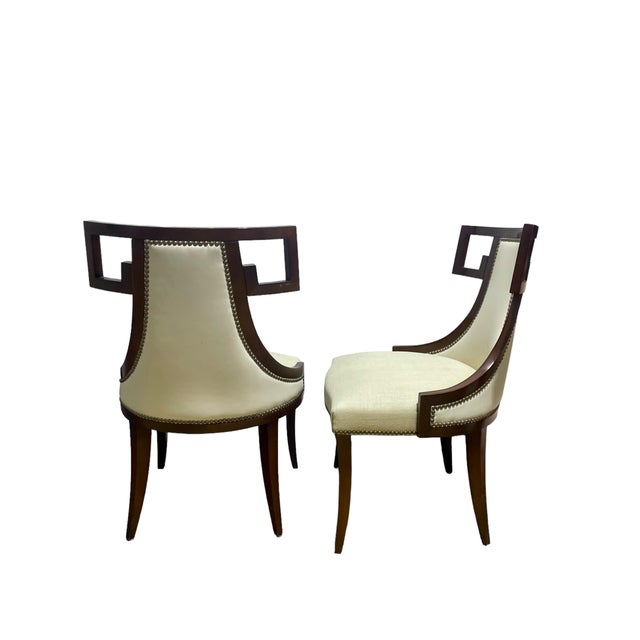 Contemporary Set of 6 Baker Furniture Ritz Dining Chairs by Thomas Pheasant For Sale - Image 3 of 8