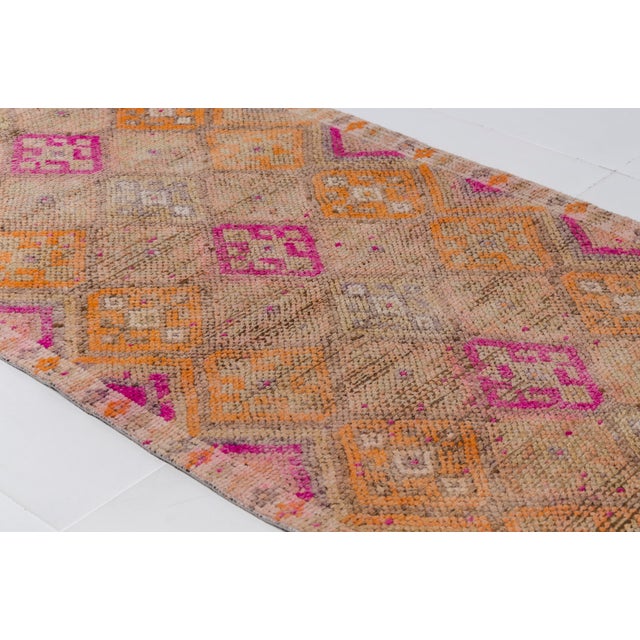 1960s Anatolian Oushak Hallway Runner For Sale - Image 4 of 10