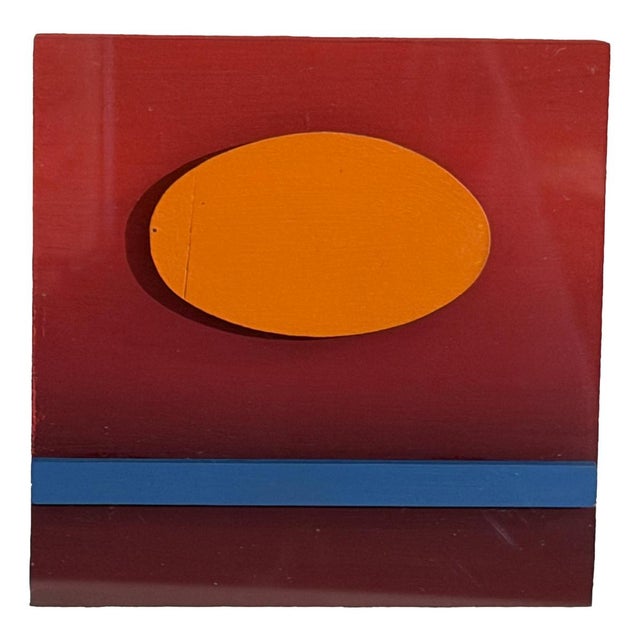 2000 - 2009 Lorenzo Piemonti, Orange Oval, 2000s, Mixed Media For Sale - Image 5 of 5