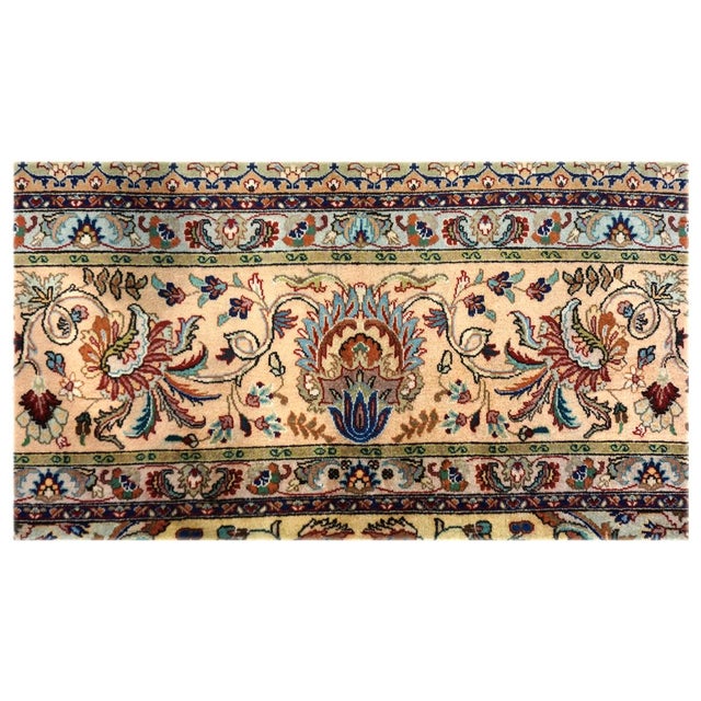 Antique Persian Tabriz Wool 9x12 Yellow, Taupe & Rose Handmade Area Rug #9902296 For Sale - Image 9 of 11