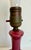 Vintage Burgundy Glazed Ceramic Amphora Double Handle Table Lamp With Pleated Shade For Sale - Image 9 of 12