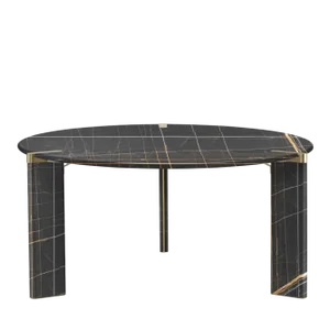Ottanta Round Dark Dining Table by Lorenza Bozzoli