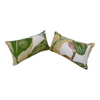 Pair of Cw Stockwell 'Martinique' Sunbrella Outdoor Pillows For Sale