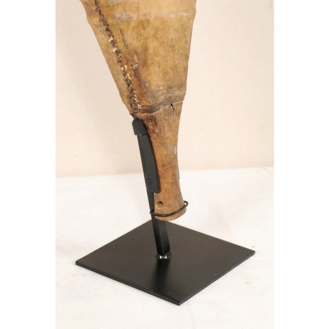 Mid 20th Century Hide & Wood Game Paddle For Sale - Image 10 of 11