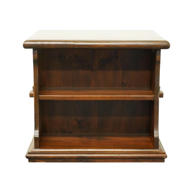 Ethan Allen Antiqued Pine Old Tavern 25" Storage Accent End Table For Sale - Image 9 of 12