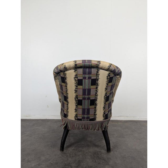 Napoleon III Lounge Chair in Fabric For Sale - Image 5 of 7