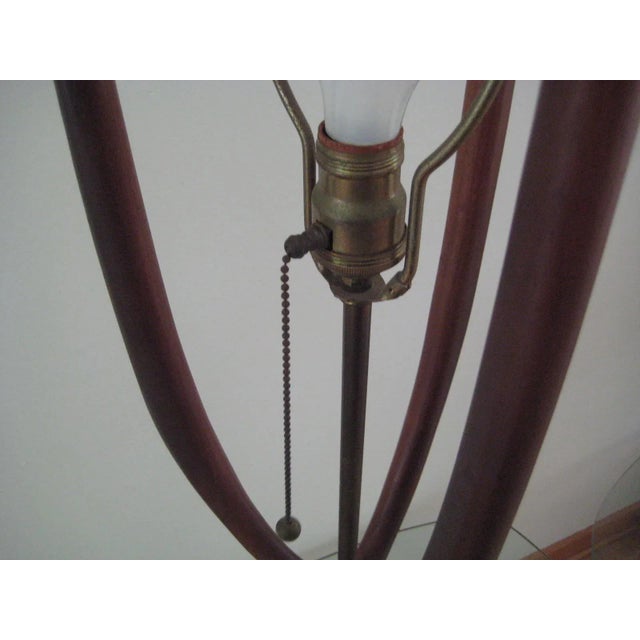 Mid-Century Modern Pearsall Large Walnut Sculptural Lamp 1960s For Sale - Image 3 of 11