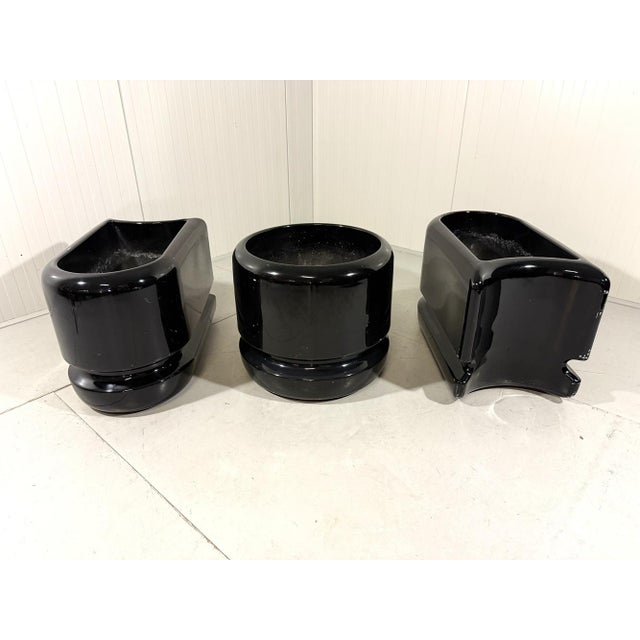 Black Room Dividing Planters from Luigi Colani, 1970s, Set of 3 For Sale - Image 15 of 18