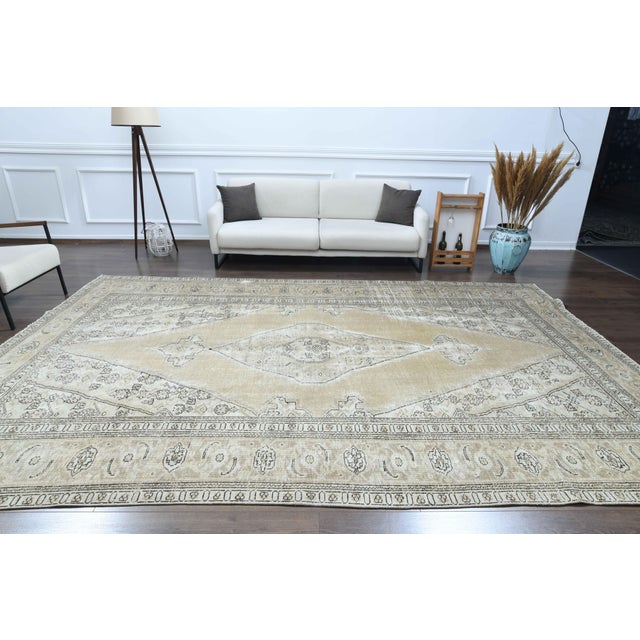 Vintage Persian Hand-Knotted area rug is a semi-antique vintage area rug. The '70s Eastern region of Anatolian's unique...