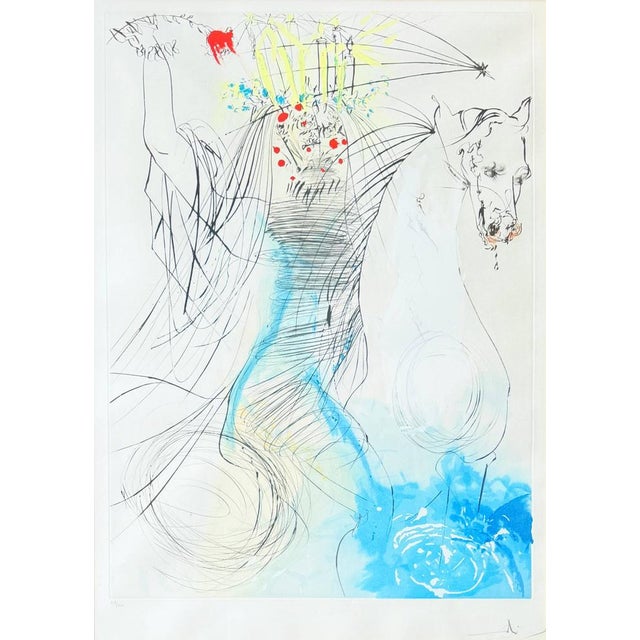 Salvador Dali, Sainte Lucie, 1974, Etching and Watercolour, in Flawless conditions. Designed 1970 to 1979