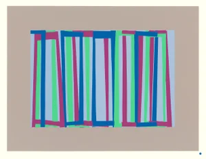 Josef Albers 1963 "Interaction of Color" Folder Xviii-9 Right Side Silkscreen Print