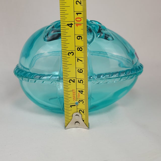 Late 20th Century Marquis by Waterford Crystal Egg Trinket Box With Bow in Box For Sale - Image 12 of 15