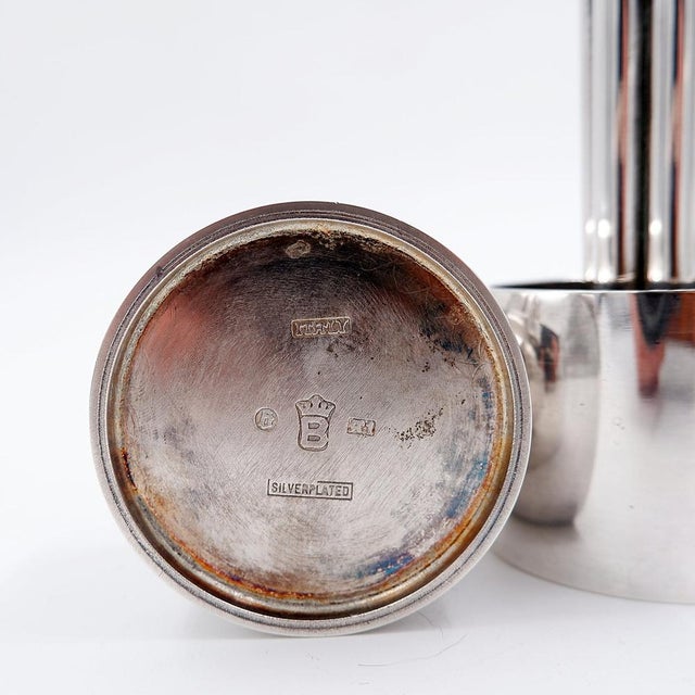 Silver-Plated Candlesticks, Italy, Set of 2 For Sale - Image 3 of 11