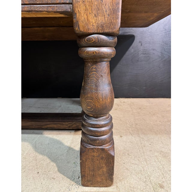 Vintage Farmhouse Dining Table in Oak, 1925 For Sale - Image 13 of 17