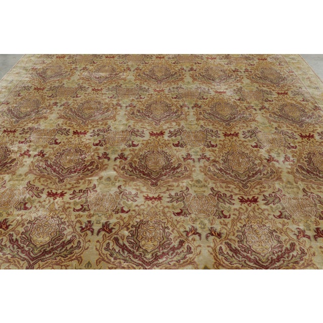 Rug & Kilim Rug & Kilim’s European Style Rug in Gold With Floral Patterns “Granada” For Sale - Image 4 of 9