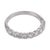 Contemporary Vintage Diamond 18k White Gold Half Eternity Band, Size 7 For Sale - Image 3 of 6