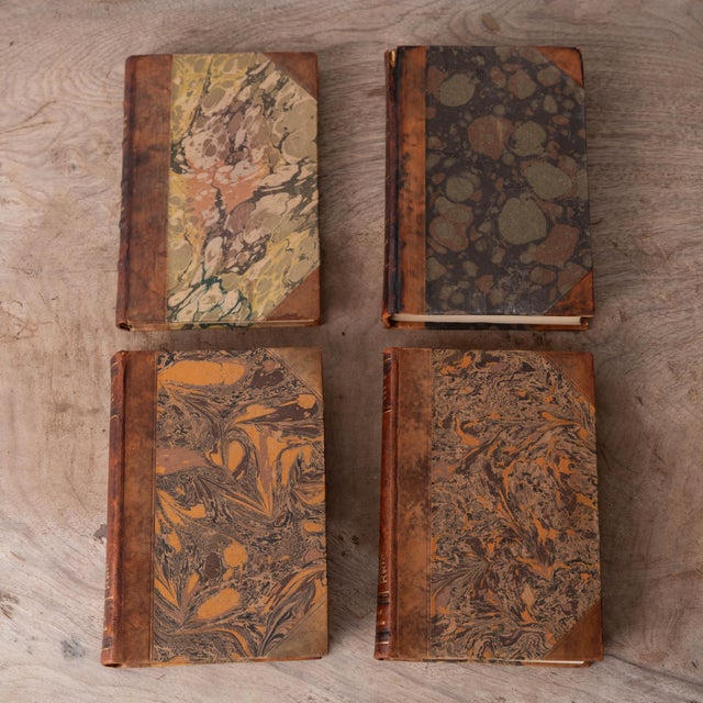 Early 20th Century Antique Swedish Leather Bound Books, Set of 4 - Locke, Karlfeldt & Engström For Sale - Image 5 of 10