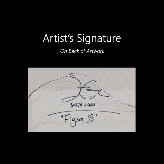 Figure B - Original Neo-Expressionist Mixed Media Painting on Canvas by Soren Grau For Sale - Image 9 of 9