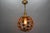 Hollywood Regency Style Gilt Metal Floral Sphere Pendant Light, Italy, 1970s For Sale - Image 13 of 18