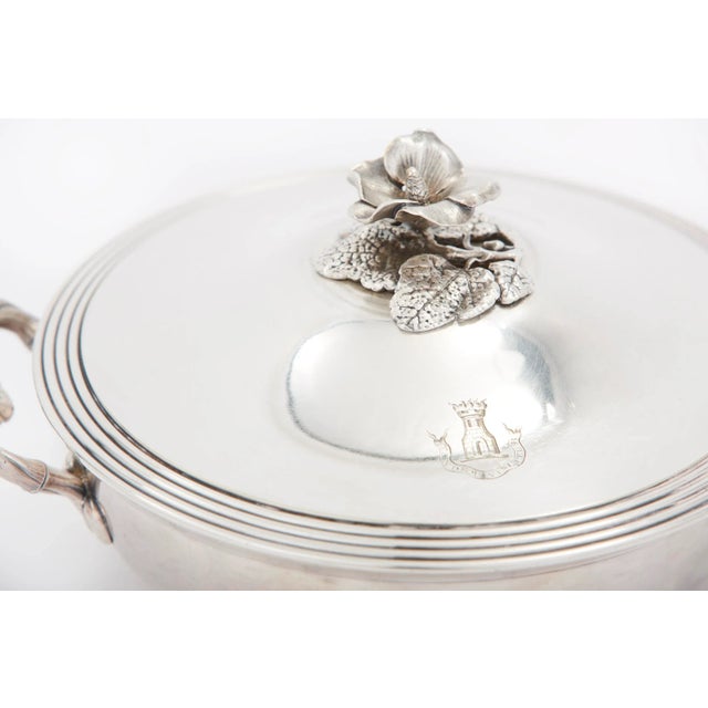 Vintage French Silverplate Covered Dish For Sale - Image 10 of 13