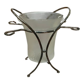 Vintage Godinger Champagne Celebration Ice Bucket with Holder For Sale