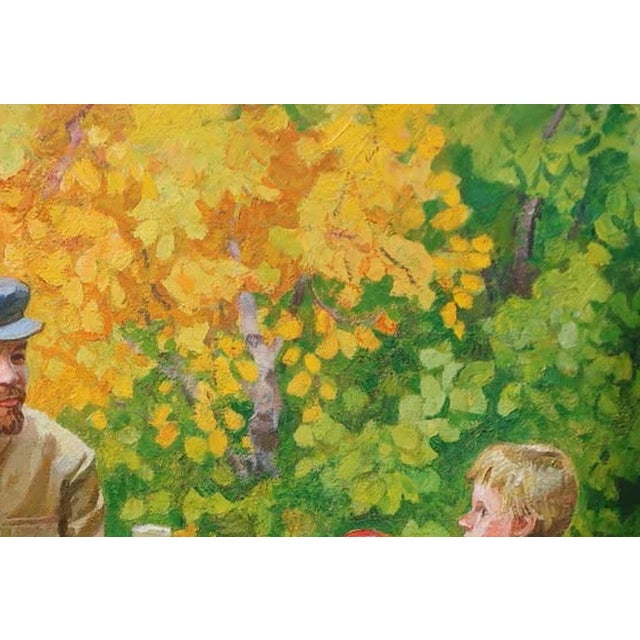 Campaign 1970s Lenin Portrait Oil Painting, Original Art For Sale - Image 3 of 6