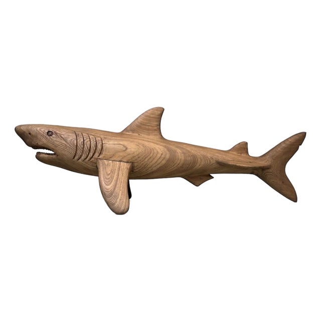 Large Wooden Shark, Japan, 1950 For Sale