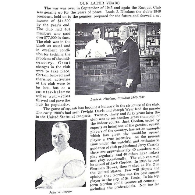 1950s The Racquet Club Saint Louis 1906-1956 For Sale - Image 5 of 11