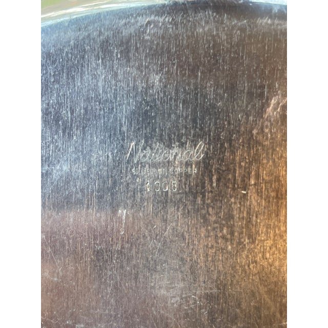 Metal Silver Warming Dish With Cover For Sale - Image 7 of 7