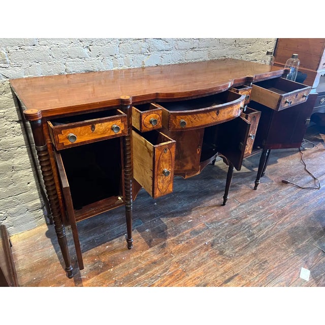 Very Fine Early 19th Center Portsmouth, Nh Federal Inlaid Sideboard For Sale - Image 9 of 9
