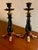 Chinoiserie Antique Pair of Iron Candle Holders For Sale - Image 3 of 6