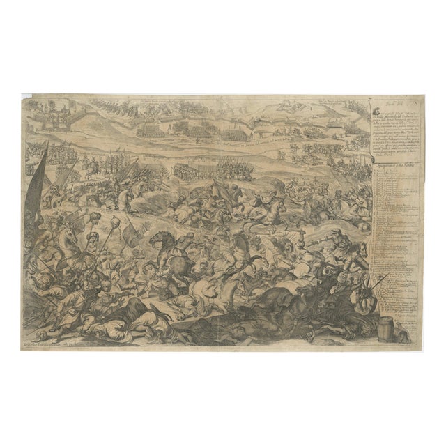 Arnoldo Van Westerhout, Battle of Vienna in 1683, 1725, Etching For Sale