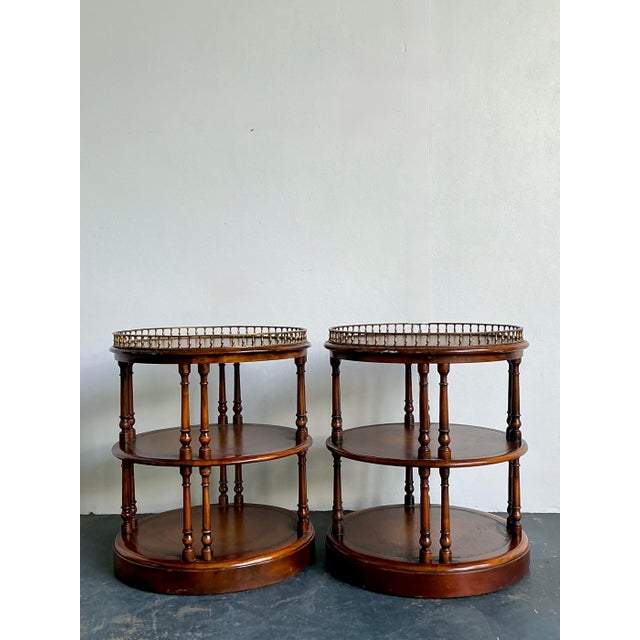 This exceptional pair of side tables is a testament to the timeless luxury and meticulous craftsmanship associated with...