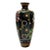 Antique Japanese Meiji Cloisonné Enamel Vase – Black Ground Floral Design, c.1900 For Sale