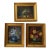 1980’s Vintage Still Life Oil on Masonite Paintings, Framed Set of 3 For Sale