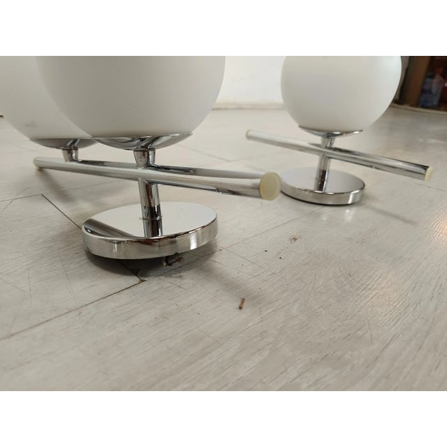 Metal Vintage Ball Wall Lights, 1970, Set of 3 For Sale - Image 7 of 12