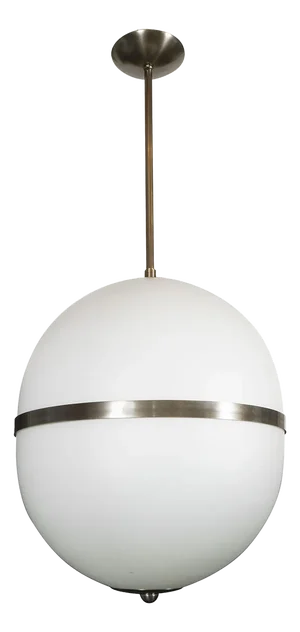 Ovoid Opaline Glass Pendant by Spark Interior